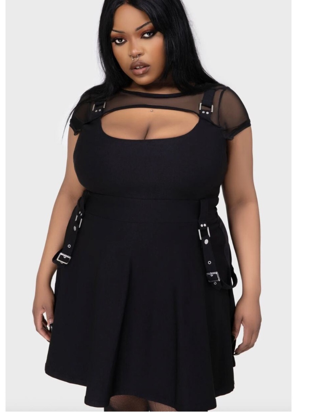 KillStar Kounter Kulture Skater Dress Black Plus Size 4XL NWT